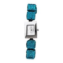 Eton Aqua Crystal Cube Ajustable Bracelet Strap Ladies Fashion 3020L