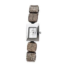 Eton Grey Crystal Cube Ajustable Bracelet Strap Ladies Fashion 3020L