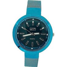 Eton Ladies Neon Turquoise Dial & Mesh Bracelet Strap Fashion 3081L