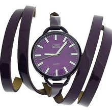 Eton Ladies Purple Dial & Extra Long Purple Multi-Wrap Around Strap 3080L