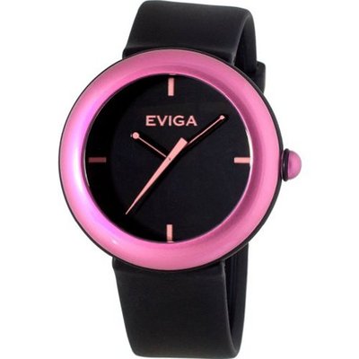 Eviga Cirkle (Black Dial; Light Pink Bezel)