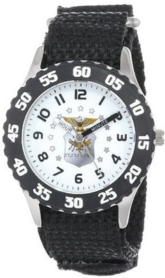 Efactory Kids' W000169 Air Force Stainless Steel Time Teacher