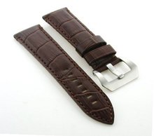 24mm Genuine Leather Band Strap for Panerai Brown #9