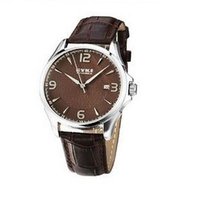 Ufingo-Automatic Mechanical Waterproof Hollow Leather Strap Fashion Stylish For /Boys-Brown