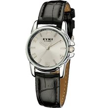 Fashion Water Resistant Lady High Quality Cowskin Strap Japanese Movement Analog Display WE8480L Black Belt White Face