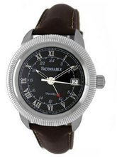 Faconnable Stainless-Steel Travel with Black Dial