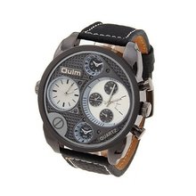 New in Box Oulm Military Genuine Black Leather 2 Timer Oversize Cool