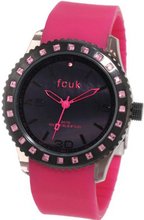 FCUK FC1103PP Sporty Plastic Pink Rubber Crystals