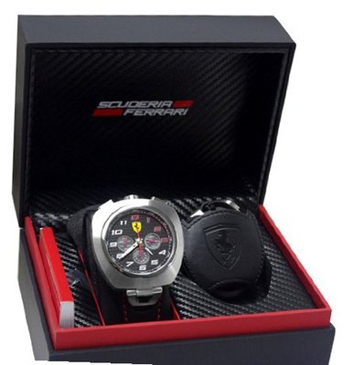 Ferrari 0830103 Chronograph Black Dail & Leather Strap