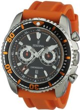 Festina F16574-2 Sport Giro Black Dial Orange Rubber Strap Chronograph