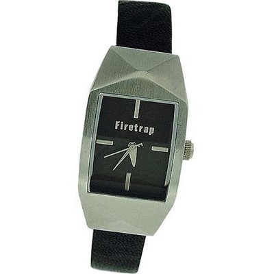 Firetrap Ladies Analogue Black Dial & Black Leather Strap Casual FT1083B