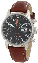 Fortis 597.11.11 L.16 Flieger Automatic Brown Automatic Cronograph Leather Strap