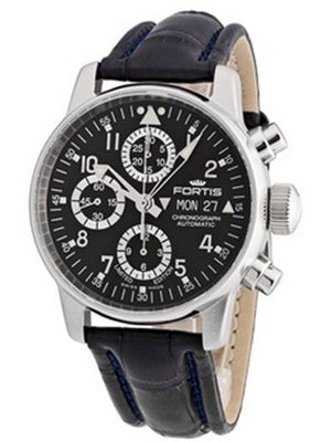 Fortis 597.20.71 LC.05 Flieger Chronograph Automatic Day and Date Limited Edition Leather Croc