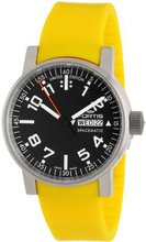 Fortis 623.10.41 Si.04 Spacematic Swiss Automatic Luminous Day and Date Yellow Silicone Strap