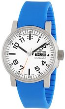 Fortis 623.10.42 Si.17 Spacematic Swiss Automatic Luminous Day and Date Blue Silicone Strap