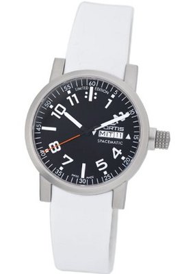 Fortis 623.22.41 SI.02 Spacematic Automatic Day and Date Silicone Strap