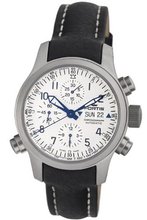Fortis 636.10.12 L.01 B-42 Flieger Automatic Alarm Chronograph White Dial