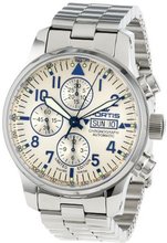 Fortis 701.20.92 M F-43 Flieger Chronograph Beige Dial Automatic Chronograph Date Stainless-Steel