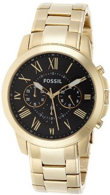 Fossil FS4815 Grant Chronograph Stainless Steel Gold-Tone