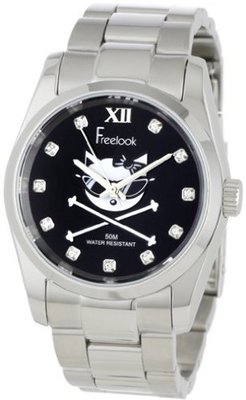 Freelook HA5304-1D Viceroy Kitty Black Dial Stainless-Steel Case and Bracelet