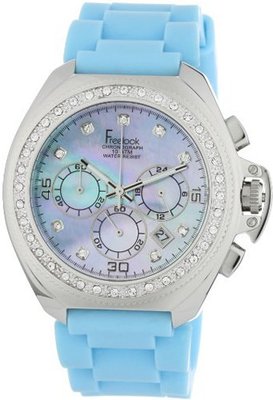 Freelook HA6303-6PX Aquamarina III Blue Silicone Mother-Of-Pearl Dial