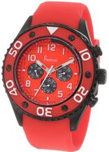 Freelook HA9058B-2 Red Dial With Black Chronograph Red Silicone Bezel Black Case