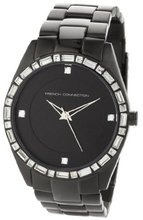 French Connection FC1008B Stainless Steel Black Ion-Plating Round Case