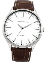 French Connection FC1166T White and Brown Leather Strap