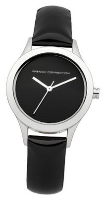 French Connection FC1206B Ladies All Black Leather Strap