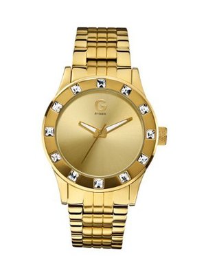 G by GUESS Gold Tone Baguette Crystal