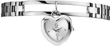 uG by GUESS G By GUESS Silver Tone Dangling Heart Shape Bracelet G94045L1 