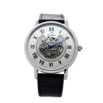 Gallucci Hand Winding Skeleton Steel Case White Dial #WT22825ME/SSL-WB