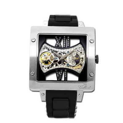 Gallucci Mechanical Hand Winding Sun&Moon 2 Tone IP Black/Steel #WT22918ME/SS-SP-K