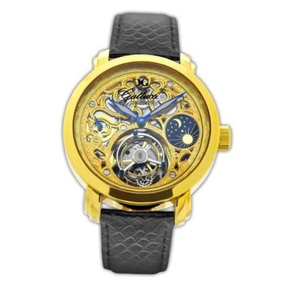 Gallucci Tourbillion 5MIC Gold Case Sapphir Glass #WT22200TUSK/SS-L-G