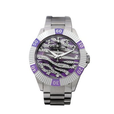 Gallucci Unisex Fashion Skeleton Automatic Aluminum Ring Purple Color #WT23178SK/SS-B-PE