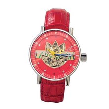 Gallucci Unisex Fashion Skeleton Automatic Flower Pattern Red Color #WT22161SK/SSL-RD