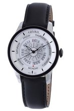 Gevril 2002 Automatic Stainless Steel Black Hand Made Leather Day Date