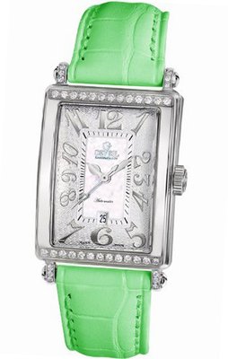 Gevril 6209NT.6A White Mother-of-Pearl Genuine Alligator Strap