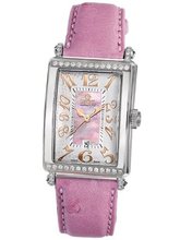 Gevril 7248RT.10A Pink Mother-of-Pearl Genuine Ostrich Strap