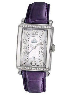 Gevril 7249NT.14B White Mother-of-Pearl Genuine Alligator Strap