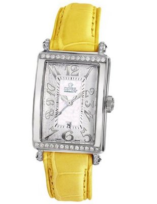 Gevril 7249NT.2 White Mother-of-Pearl Genuine Alligator Strap