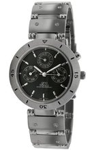 gino franco 978GY Round Stainless Steel Multi-Function Bracelet