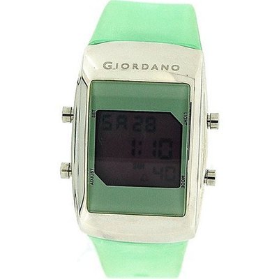 Giordano Ladies Digital Day-Date Pastel Green Rubber Strap Casual 2005-2