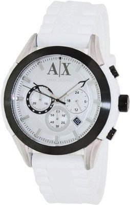 Armani Exchange Chronograph Silicone - White #AX1225