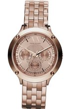 Armani Exchange Multi-Function Rose Dial Rose Gold Ion-plated Unisex AX5403
