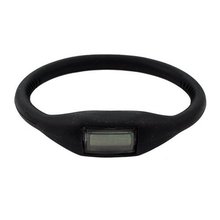 Anion Negative Ion Silicone Sports Bracelet - Black