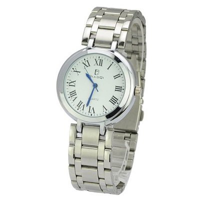 BIAOQI 612G Waterproof Stainless Steel Quartz Movement -White Dial