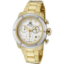 Glam Rock GLAMROCK-GR50132SV Aqua Rock Chronograph White Dial Gold Ion-Plated Stainless Steel