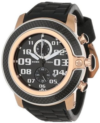 Glam Rock GR33106-DEBZ Sobe-Tech Chronograph Black Dial Black Silicone