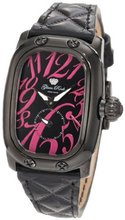Glam Rock GR72304 Monogram Black Dial Black Quilted Patent Leather